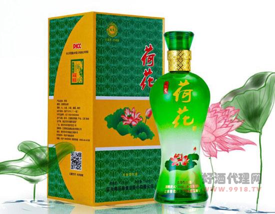 江蘇洋河龍刺荷花酒42度入口甜落口綿