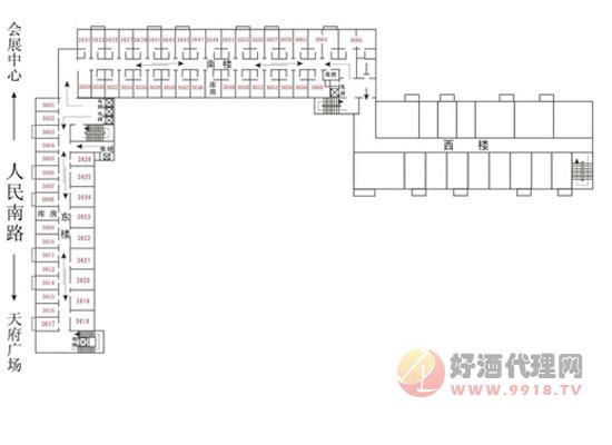 锦江宾馆展区划分图