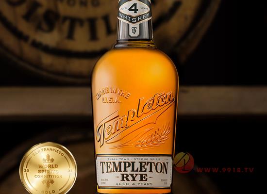 坦普顿四年陈酿黑麦威士忌