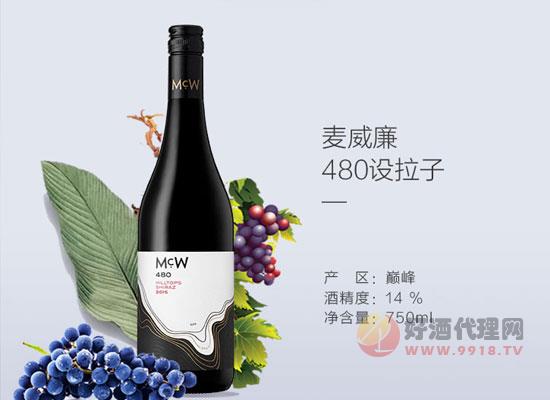 麦威廉480西拉干红葡萄酒