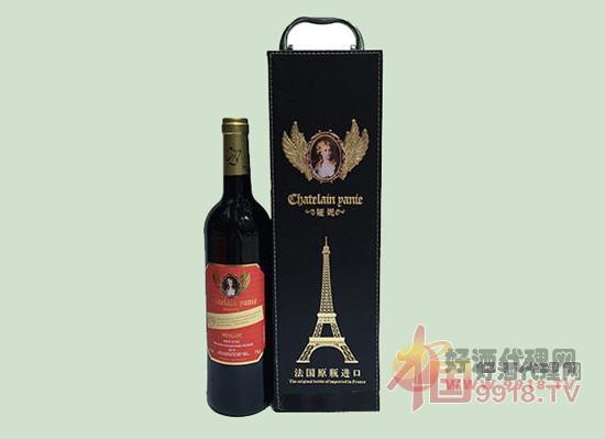 法国原瓶进口娅妮美乐珍藏干红葡萄酒13度750ml