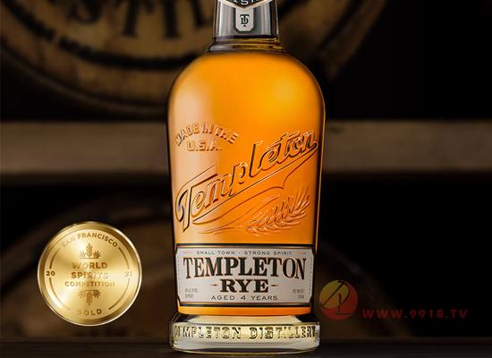 坦普顿四年陈酿黑麦威士忌价格怎么样，一瓶多少钱