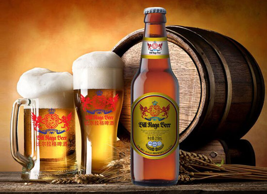 比尔拉格啤酒，自然清爽，贵族尊享!