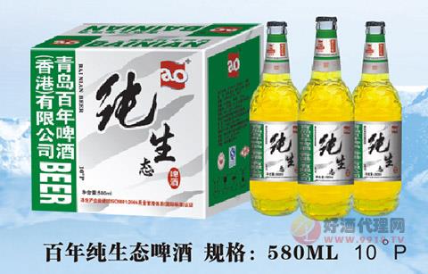 奥华百年纯生态啤酒580ml