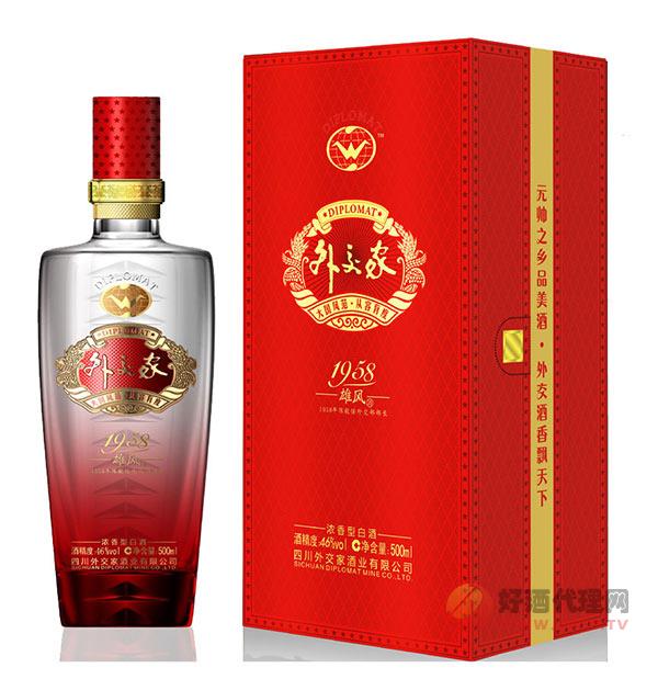 46°外交家酒1958雄风500ml