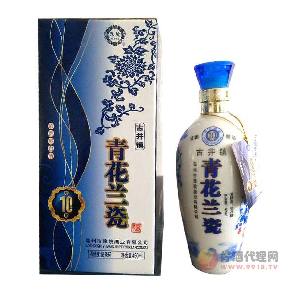 豫皖青花兰瓷10年原浆450ml