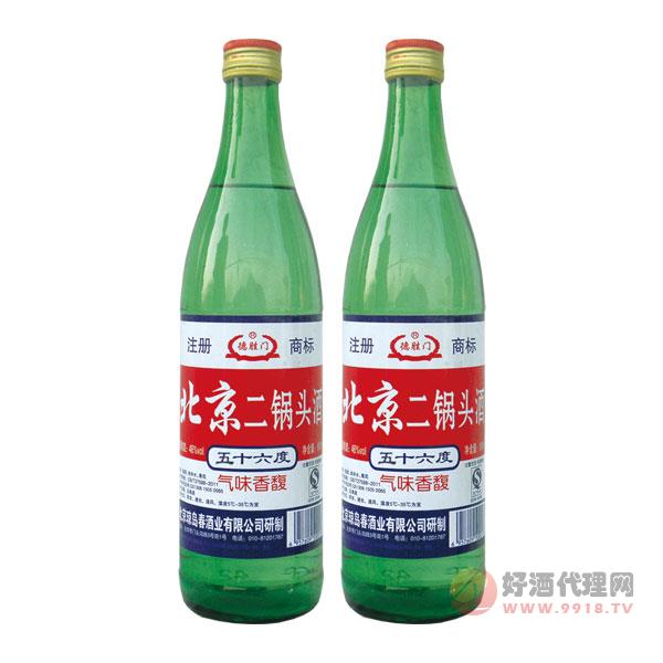 德胜门北京二锅头酒56度绿瓶500mlX12