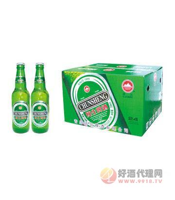 崂贝啤酒绿色箱装330ml×24