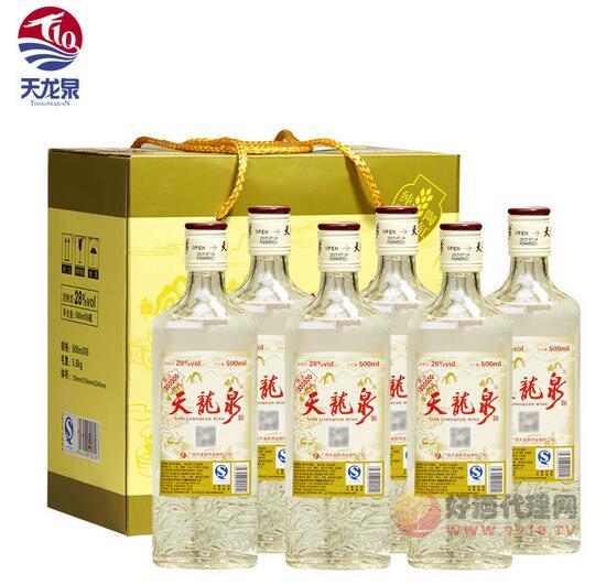 天龙泉28度米香型纯粮食白酒500ml