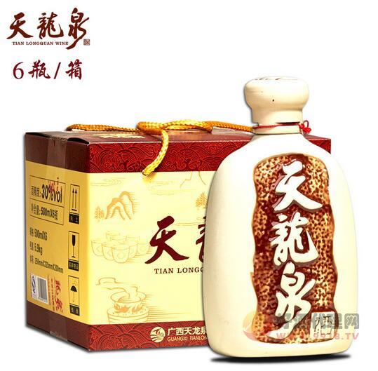 天龙泉30度陶瓷瓶米香型陈酿白酒500ml