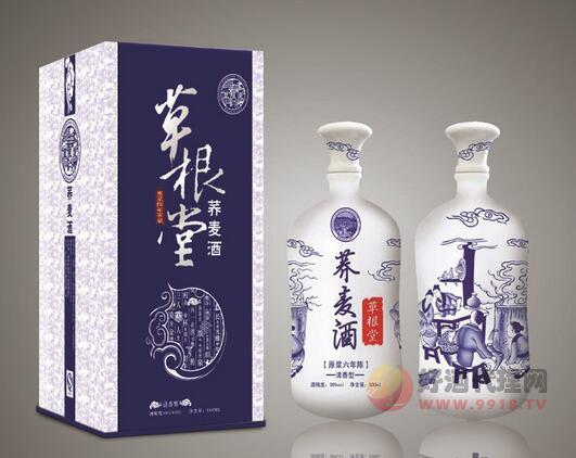 草根堂原浆6年窖藏 清香型白酒500ml