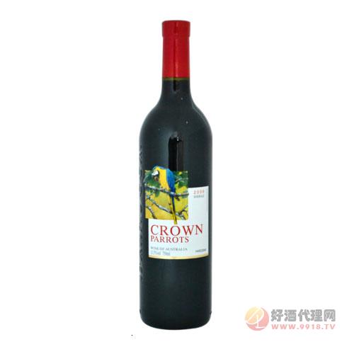 AF-1007皇冠鹦鹉蓝鹦鹉西拉干红葡萄750ml