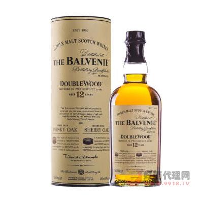 百富（The-Balvenie）12年双桶苏格兰达夫镇单一麦芽威士忌700ml