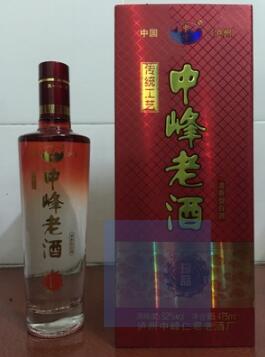 中峰纯高梁纯酿清香型老酒52度475ml