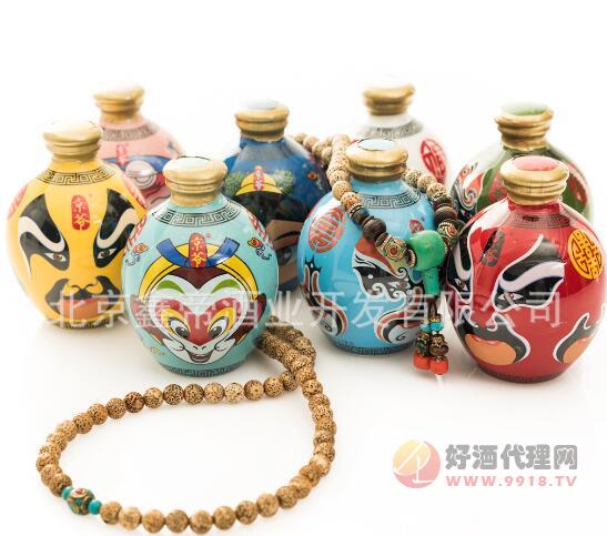 【京爷手把件八脸谱礼盒】清香型原浆白酒125ml
