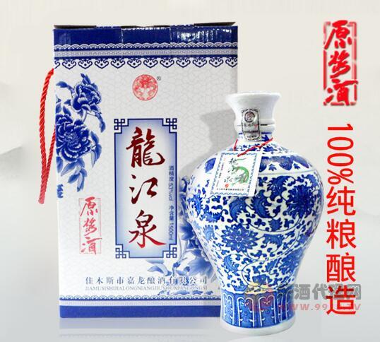 龙江泉玉米原浆 清香型53度蓝花瓷1.5L