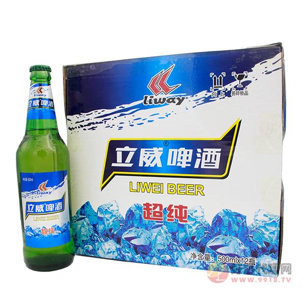 立威啤酒超纯500mlX12瓶  