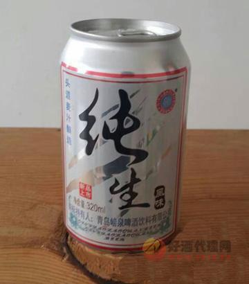 青岛崂泉纯生风味啤酒-原味-320ml