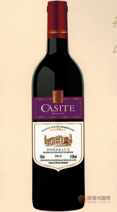 卡斯特葡萄酒2012年11.5度750ml