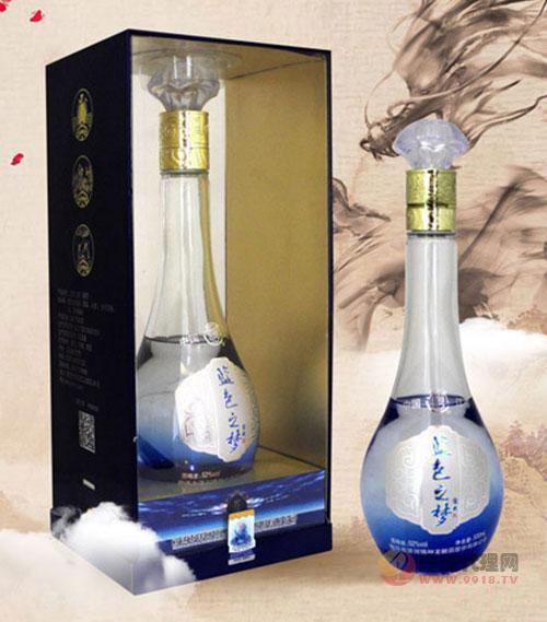 苏博蓝色之梦酒（双面亚克力）窖藏52度500ml