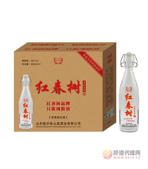 红春树大红五号浓香白酒52度500ml