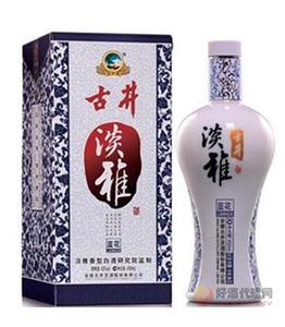 古井淡雅蓝花