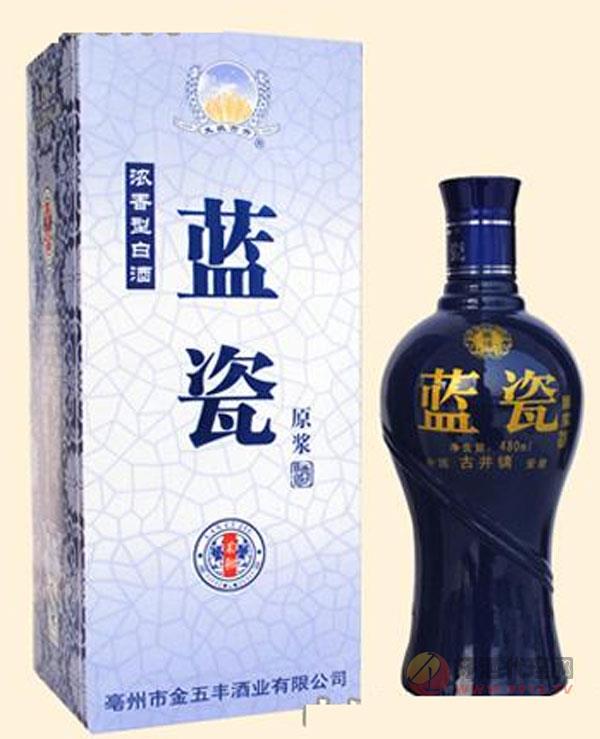 金五丰酒业百年图缘蓝瓷原浆白酒
