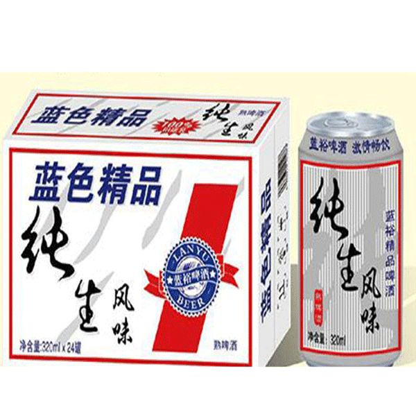 蓝裕纯生风味啤酒320mlx24罐