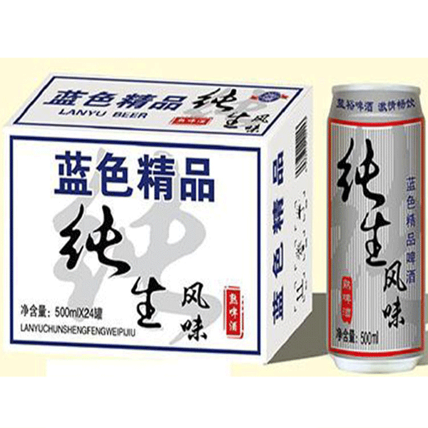 蓝裕纯生风味啤酒500mlx24罐