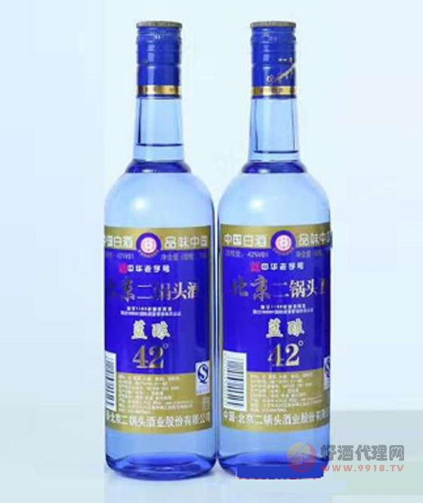 北京二锅头酒蓝酿42度750ml