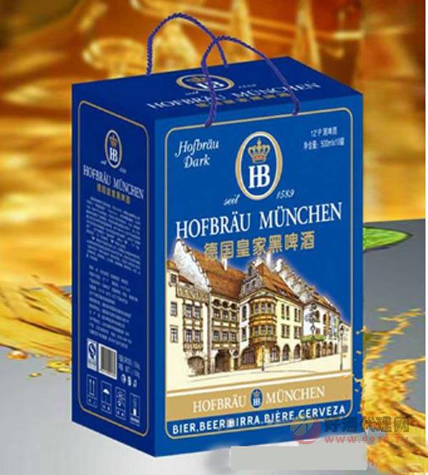 德国皇-家HB黑啤酒礼盒12°P500ml×10罐