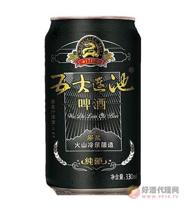 五大连池啤酒纯酿（黑罐）330ml