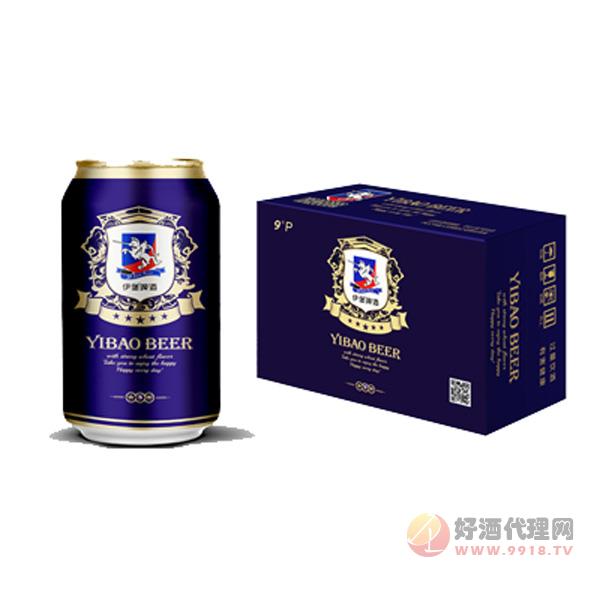 YIBAO伊堡啤酒纯酿易拉罐330ml-9°
