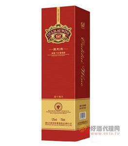 欧利来干红葡萄酒12°750ml-红盒装