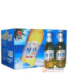 英博双鹿纯清啤酒瓶装