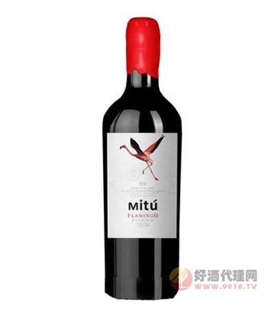 米图堡红鹳赤霞珠西拉红葡萄酒