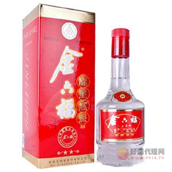 金六福福星高照二星瓶装白酒