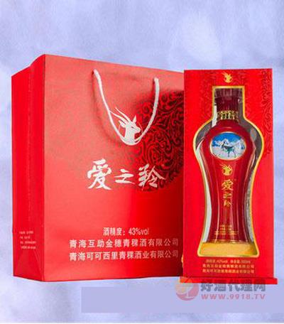爱之羚青稞酒43度-红色礼盒装