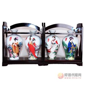 香玫园玫瑰原浆酒-四大美女坛装