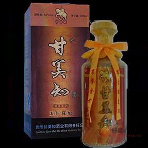 甘美知5年陈酿瓶装白酒