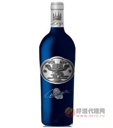 彩蓝圆银箔葡萄酒