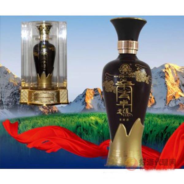 桑吉卓玛青稞酒500ml52%vol黑瓶装