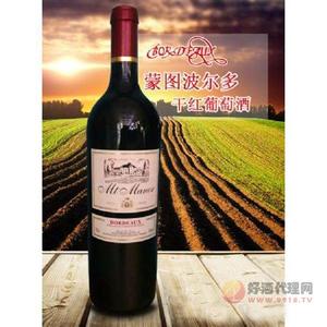 蒙图波尔多干红葡萄酒14.8度750ml