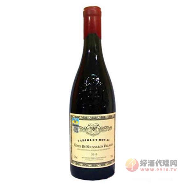 法国莎布利精选干红葡萄酒13.5度750ml