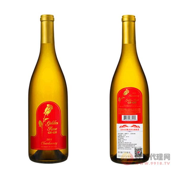 金玫瑰GR-420霞多丽白葡萄酒750ml