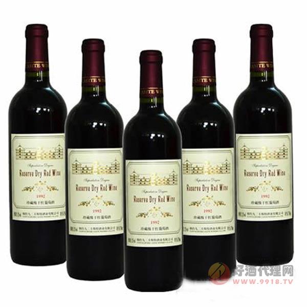 法国1992珍藏级干红葡萄酒-750,ml