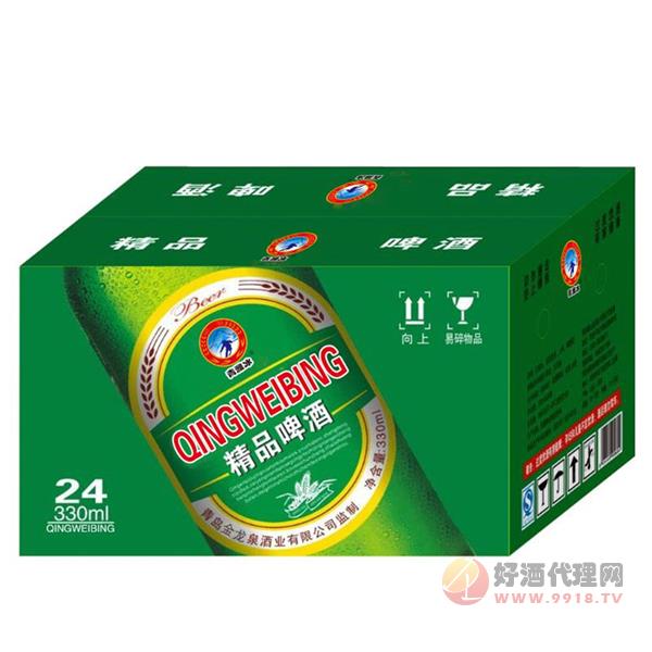 青岛金龙泉精品啤酒330ml x24
