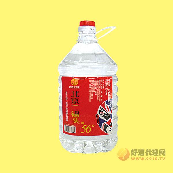 京府北京二锅头清香白酒 桶装56度4.5升
