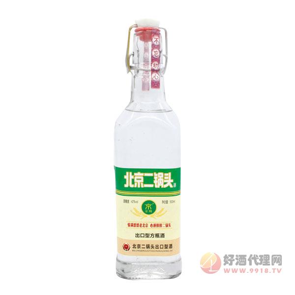 42度京正阳北京二锅头出口型方瓶酒500ml