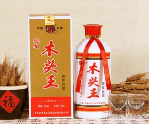 38度纯粮木头王白酒500ml（雪山白）